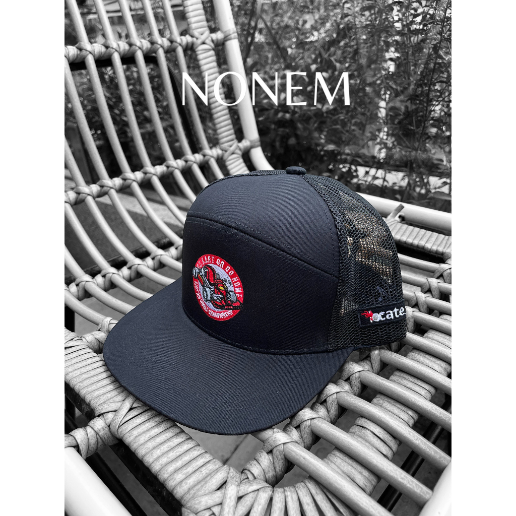 Nón Snapback nam lưỡi trai thể thao phối lưới đen-NONEM Brands
