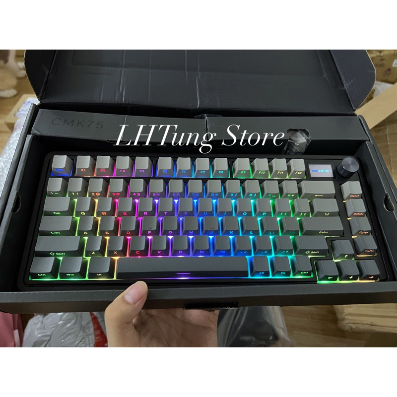 Bàn Phím Cơ CMK75 FL-Esports - MẠCH XUÔI - 3 MODE - MÀN HÌNH LED/LED RGB