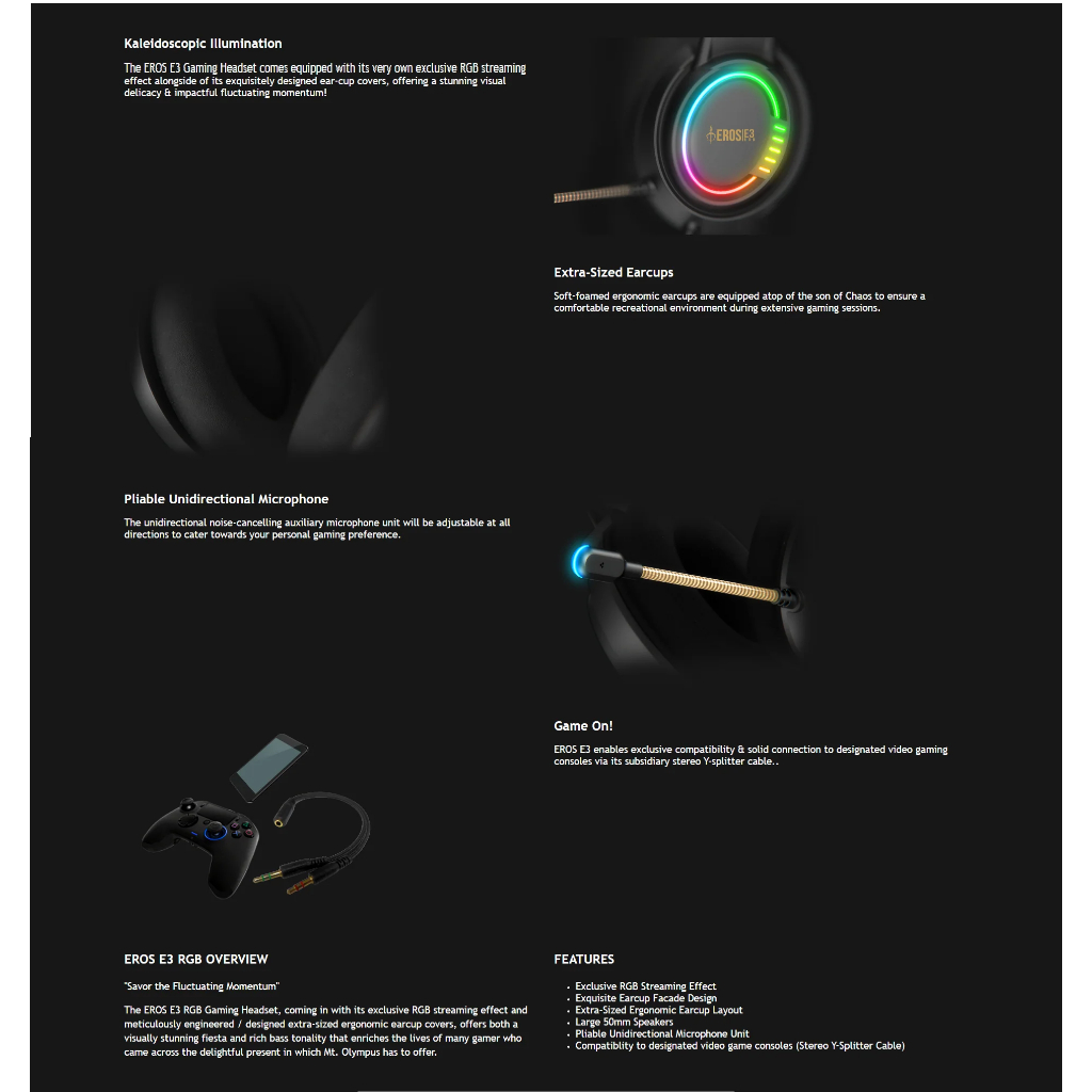 Tai nghe Gaming Gamdias Eros E3