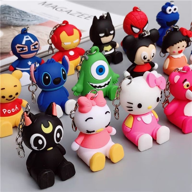 Móc khoá nhựa hoạt hình rút chân siêu xinh siêu dễ thương có thể làm giá đỡ điện thoại NaHi ngochieu1111