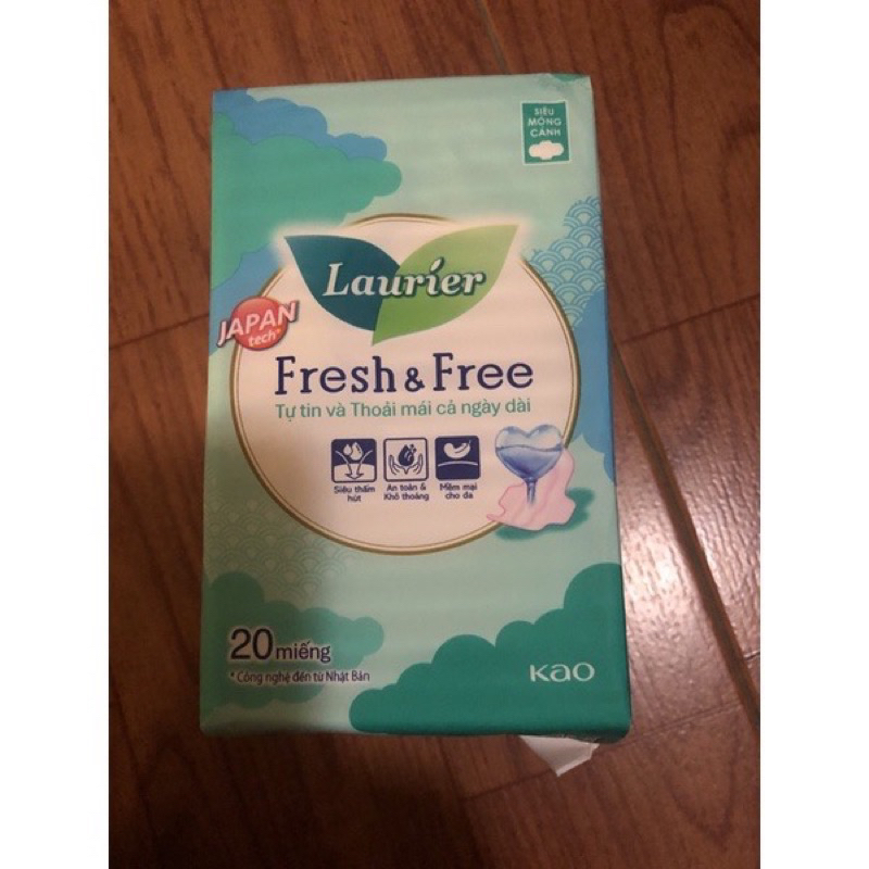 🎁 Laurier Fresh&Free siêu mỏng 20miếng