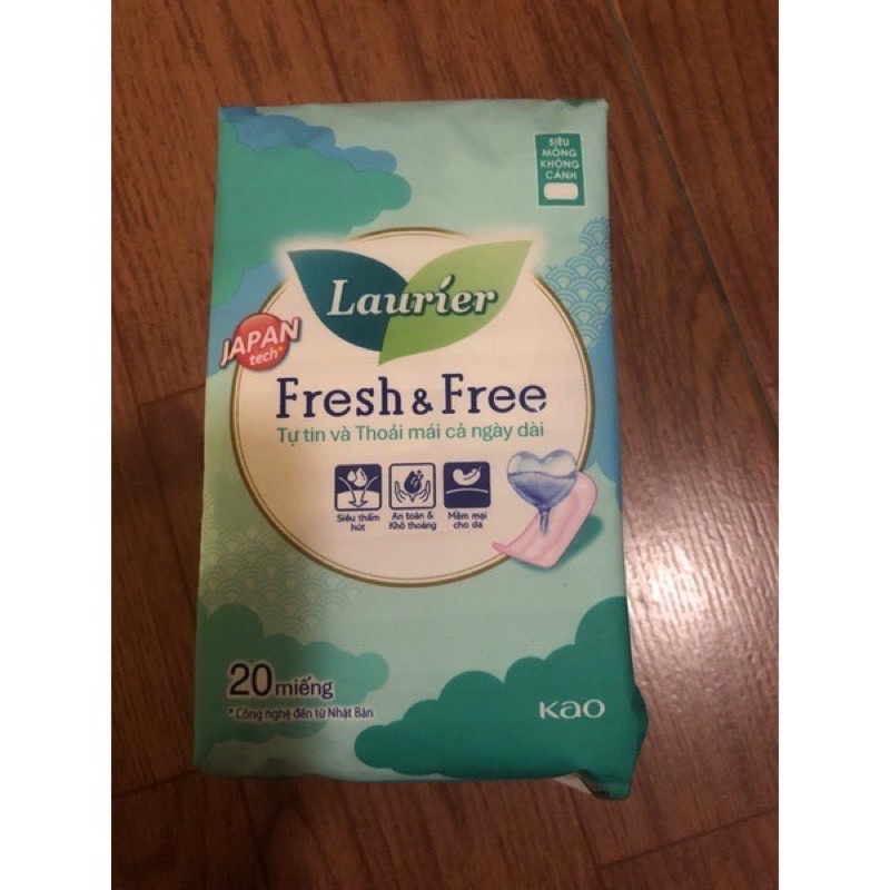 🎁 Laurier Fresh&Free siêu mỏng 20miếng