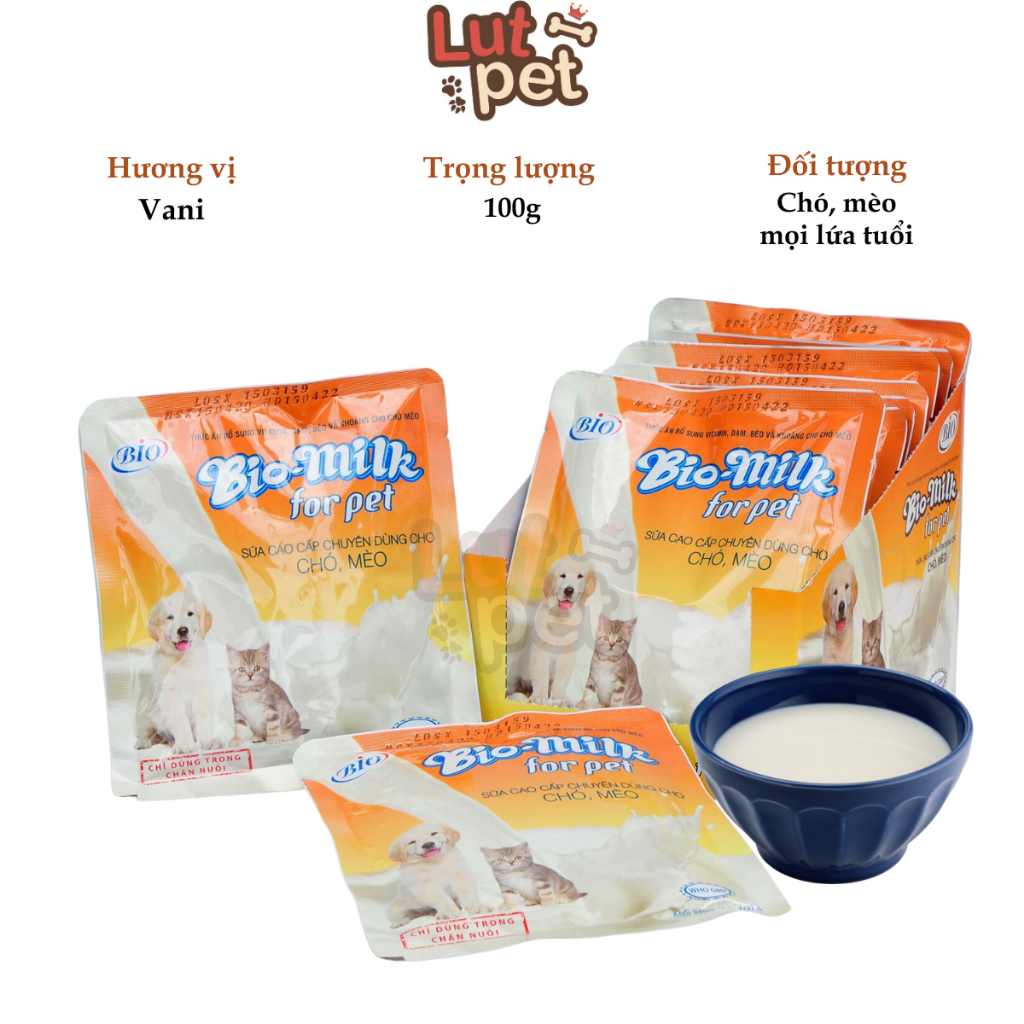 Sữa bột cho chó mèo con BIO MILK - lutpet