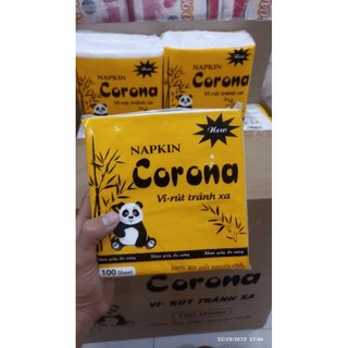 GÓI 100 TỜ GIẤY VUÔNG GẤU CORONA 33*33