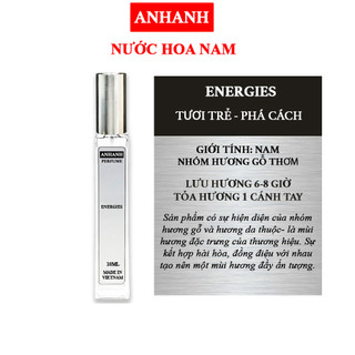 Nước hoa nam  ANHANH ENERGISE - Tự Do, Tươi Trẻ, Phá Cách - Lưu hương 6-8 tiếng