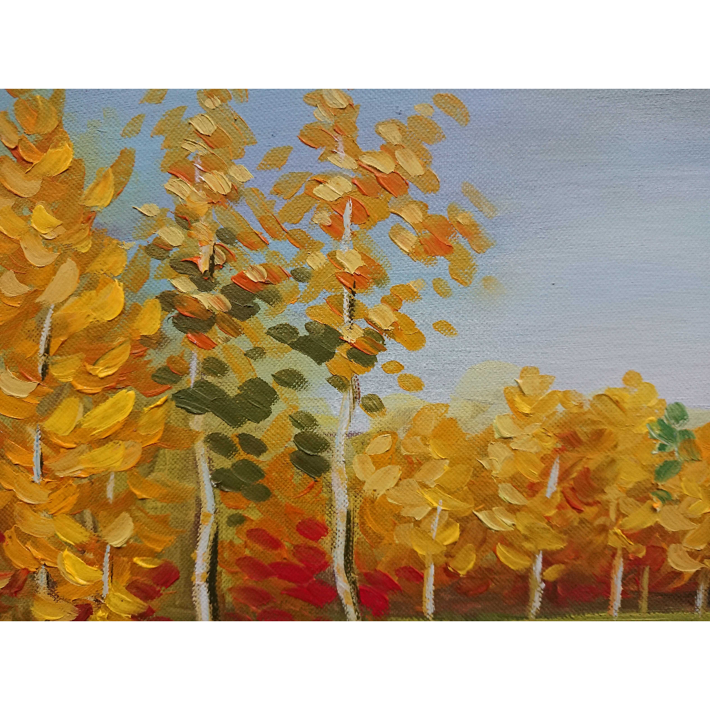 Mùa Thu Vàng 40X60CM - Tranh Sơn Dầu Vẽ Tay