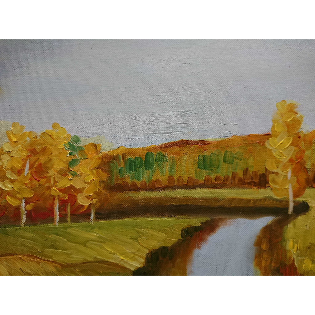 Mùa Thu Vàng 40X60CM - Tranh Sơn Dầu Vẽ Tay