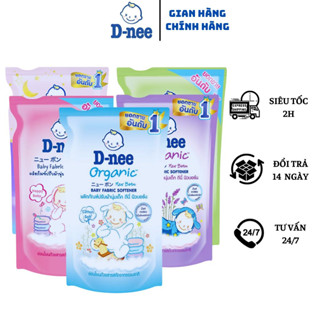 ComBo 2 Túi Nước xả vải Dnee Thái Lan Túi 550ml làm mềm vải nhiều mùi hương cho bé