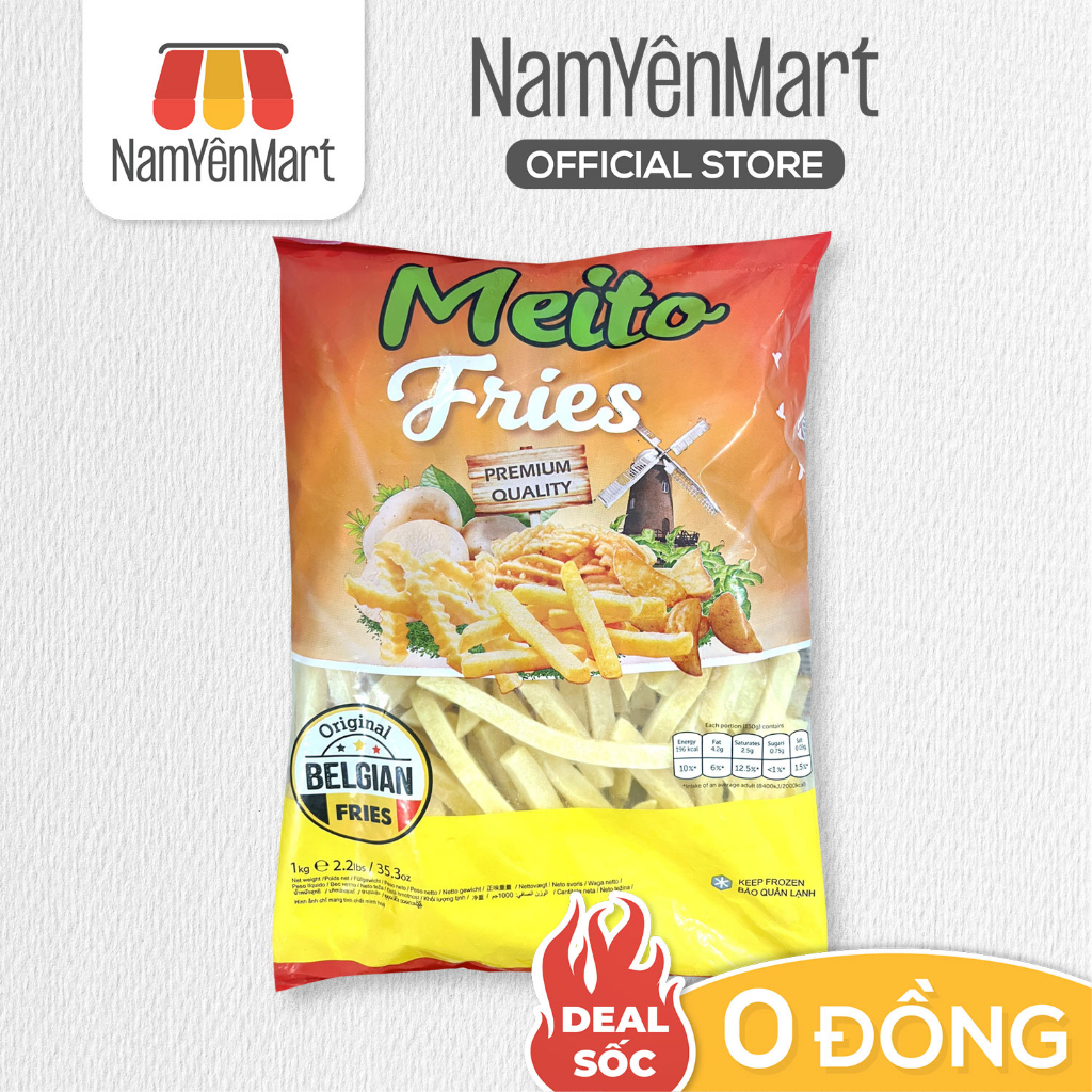 Khoai cắt sợi Meito Fries (Túi 1kg) - Nam Yên Mart