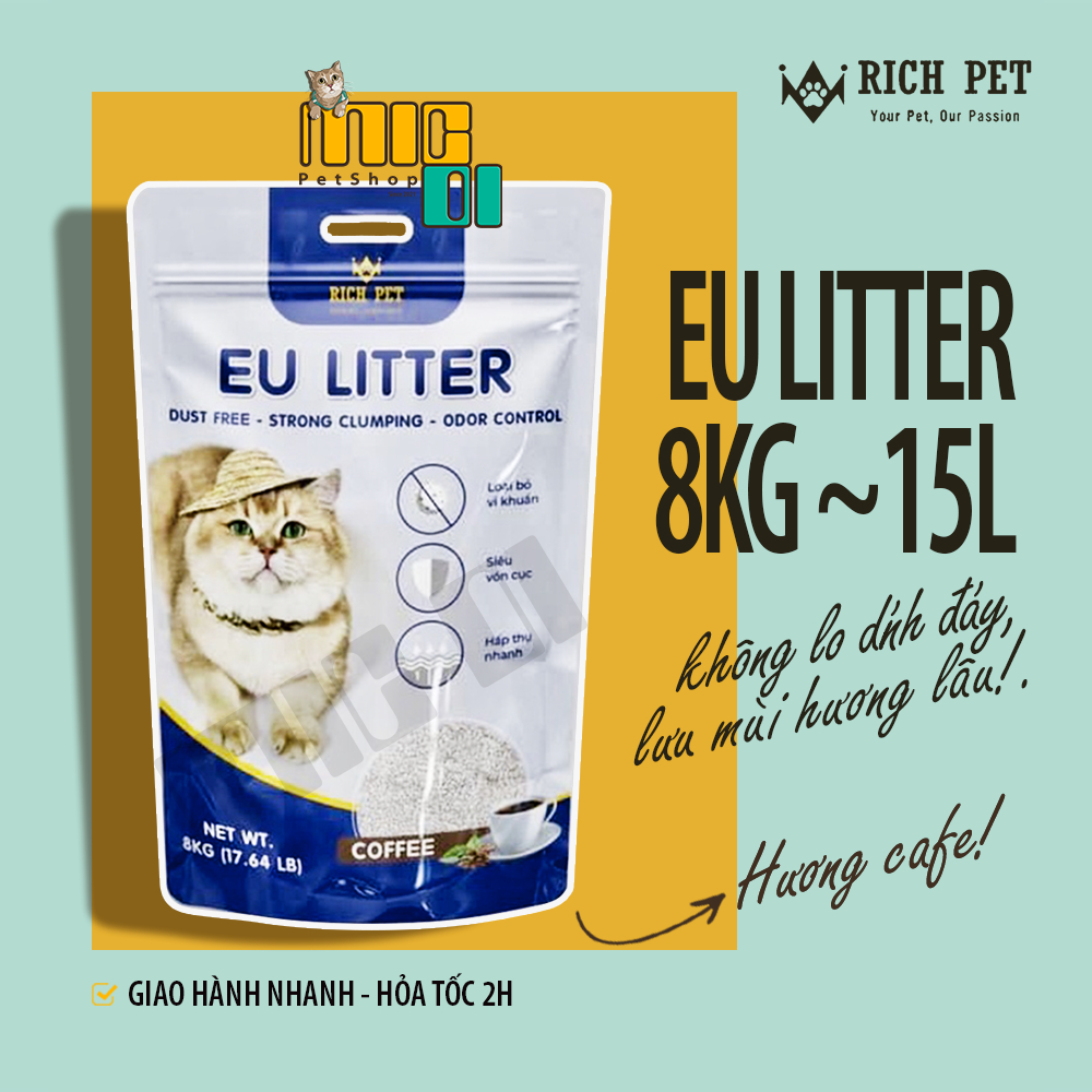 Cát vệ sinh cho mèo EU LITTER siêu tiết kiệm  - Micoi