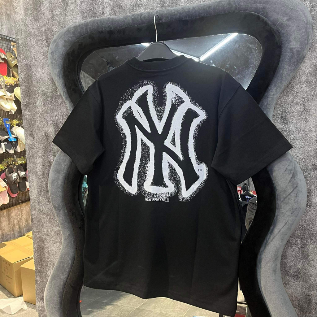 Áo Thun Chính Hãng New Era League Essential Ny Yankees Black Shop Xám Store