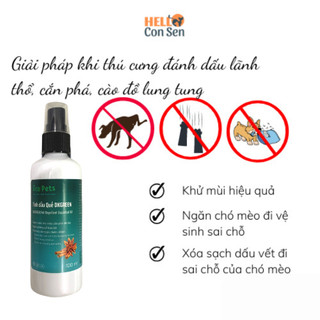 Xịt xua đuổi DKGREEN ngăn chó mèo phóng uế đi vệ sinh sai chỗ khử sạch mùi chó mèo 120ml Helloconsen