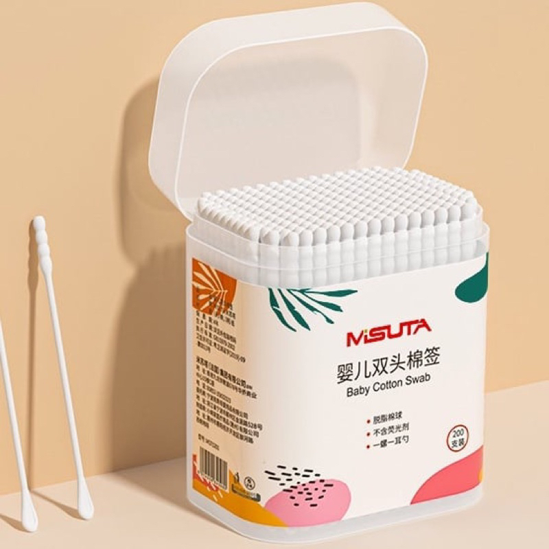 Hộp 200 chiếc Tăm Bông Misuta Cao Cấp