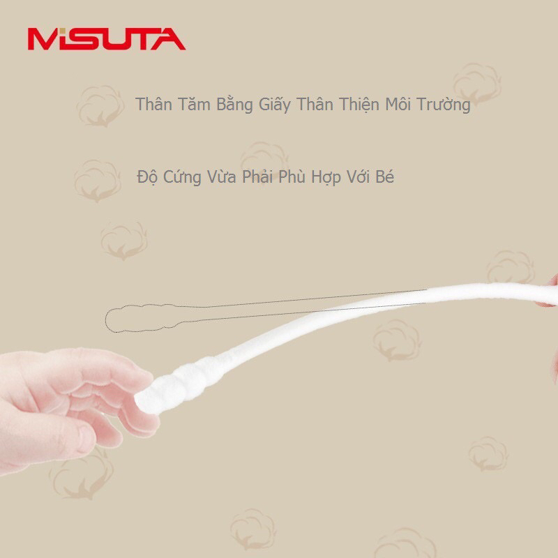 Hộp 200 chiếc Tăm Bông Misuta Cao Cấp