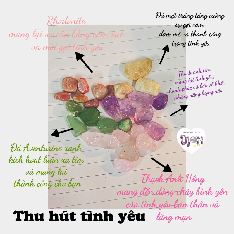 Lọ đá năng lượng Tình yêu, Học tập ,Tài vận,..