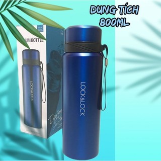 Bình giữ nhiệt Lock & Lock màu đen - xanh dung tích 800ml