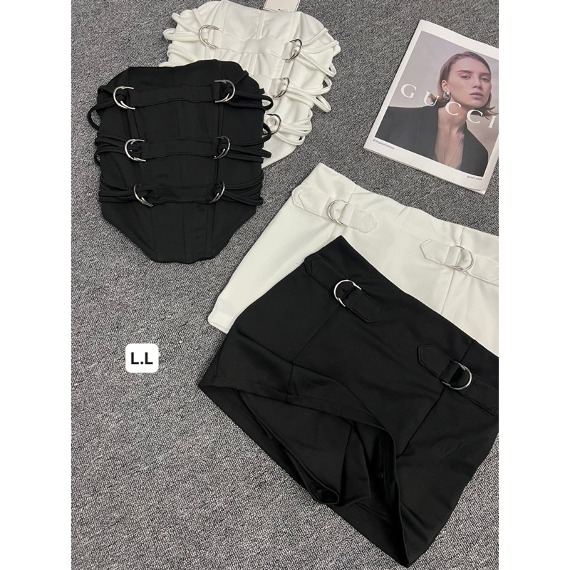 Set Áo Cúp Phối Chân Váy Kèm Gang Tay Rời Chất Umi Phối Lưới