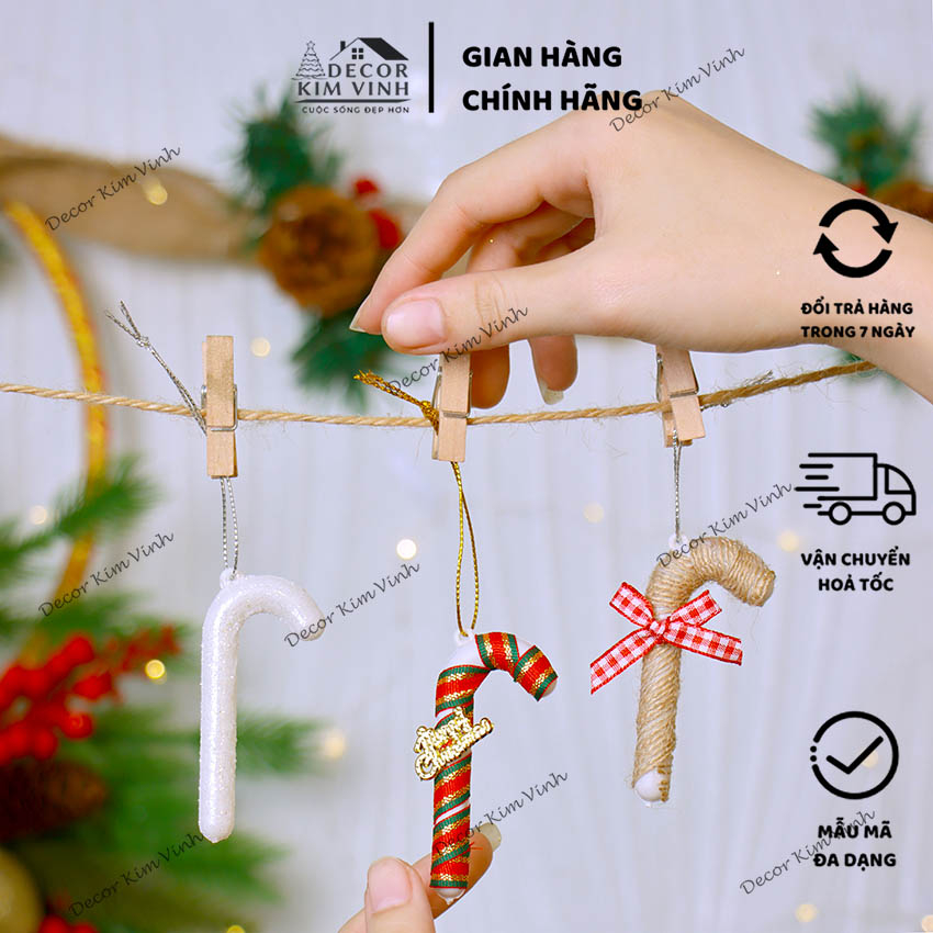 Set 6 Gậy Nhí GAY02 Decor Trang Trí Cây Thông Noel Giáng Sinh