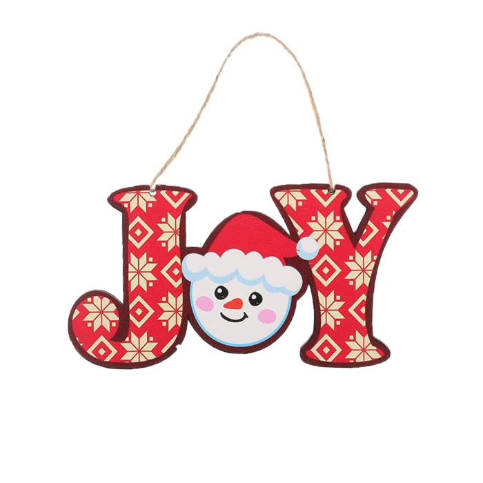Bảng Gỗ Chữ JOY GT07 Treo Cửa Treo Cây Thông Phụ Kiện Decor Trang Trí Noel Giáng Sinh