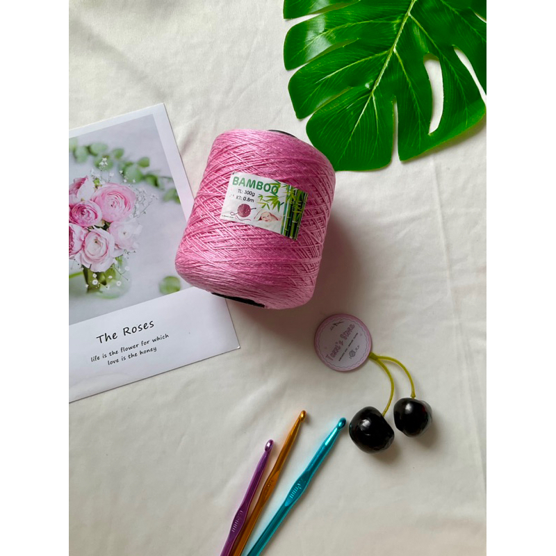 Sợi Bambo 100%  - Sợi chập và xe/se - Cỡ sợi ~ 0.8mm - Sợi mùa hè - Chuyên áo, váy, bikini, áo dài...