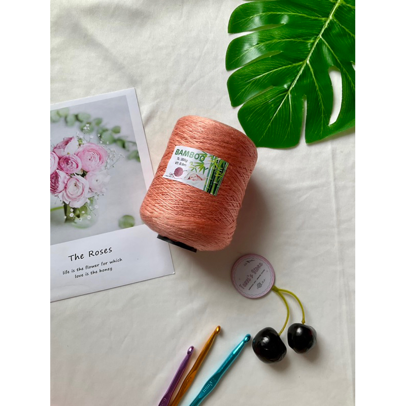 Sợi Bambo 100%  - Sợi chập và xe/se - Cỡ sợi ~ 0.8mm - Sợi mùa hè - Chuyên áo, váy, bikini, áo dài...