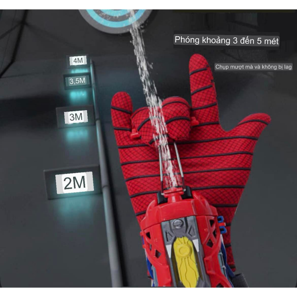 BỘ GĂNG TAY SIÊU NHÂN NGƯỜI NHỆN SPIDERMAN BẮN TƠ, MẶT NẠ NGƯỜI NHỆN