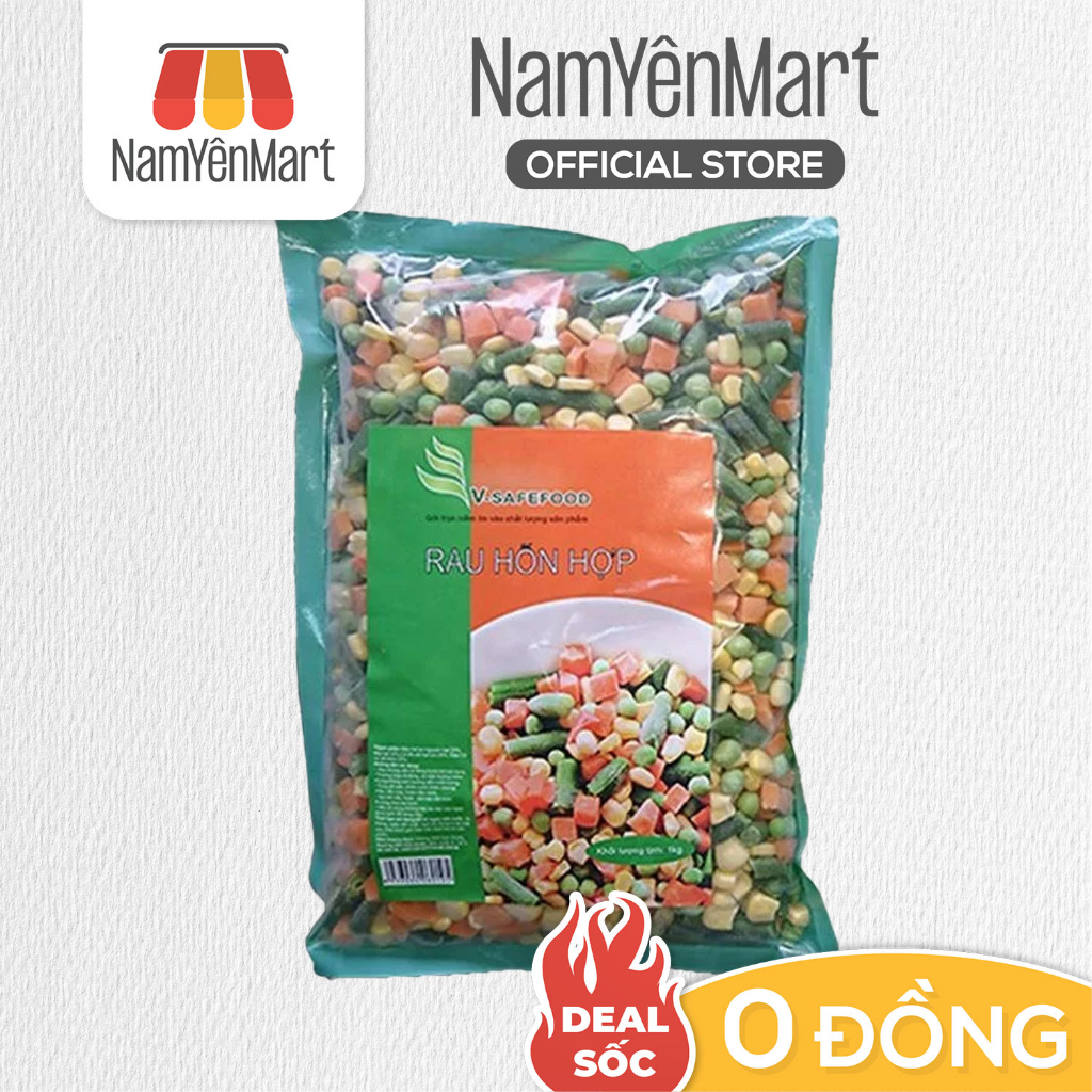 Rau củ hỗn hợp V-Safefood 1kg - Nam Yên Mart