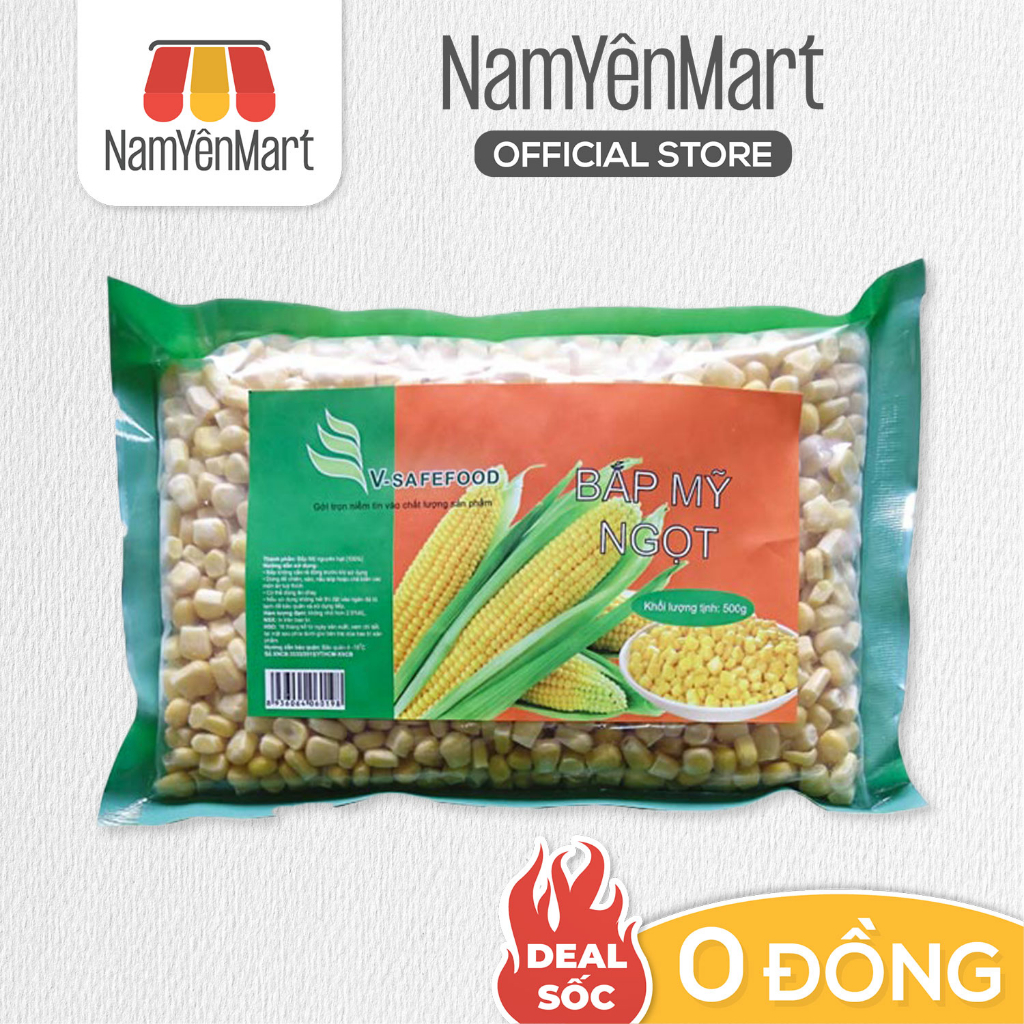 Bắp Mỹ đông lạnh V-Safefood 1kg - Nam Yên Mart