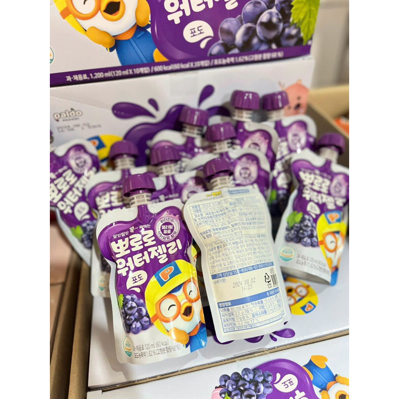 Nước Thạch Trái Cây Paldo Pororo Hàn Quốc dạng túi