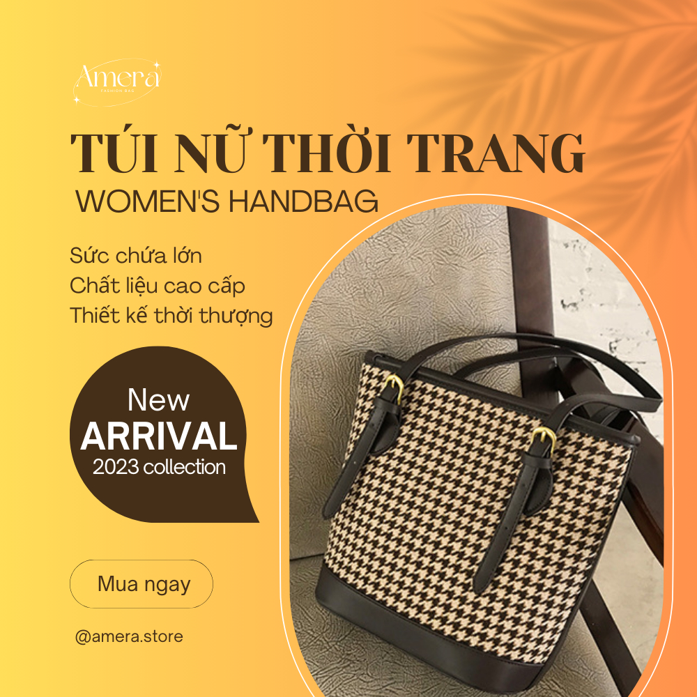 Túi đeo vai Hàn Quốc hoạ tiết đơn giản Amera Túi phong cách sang trọng