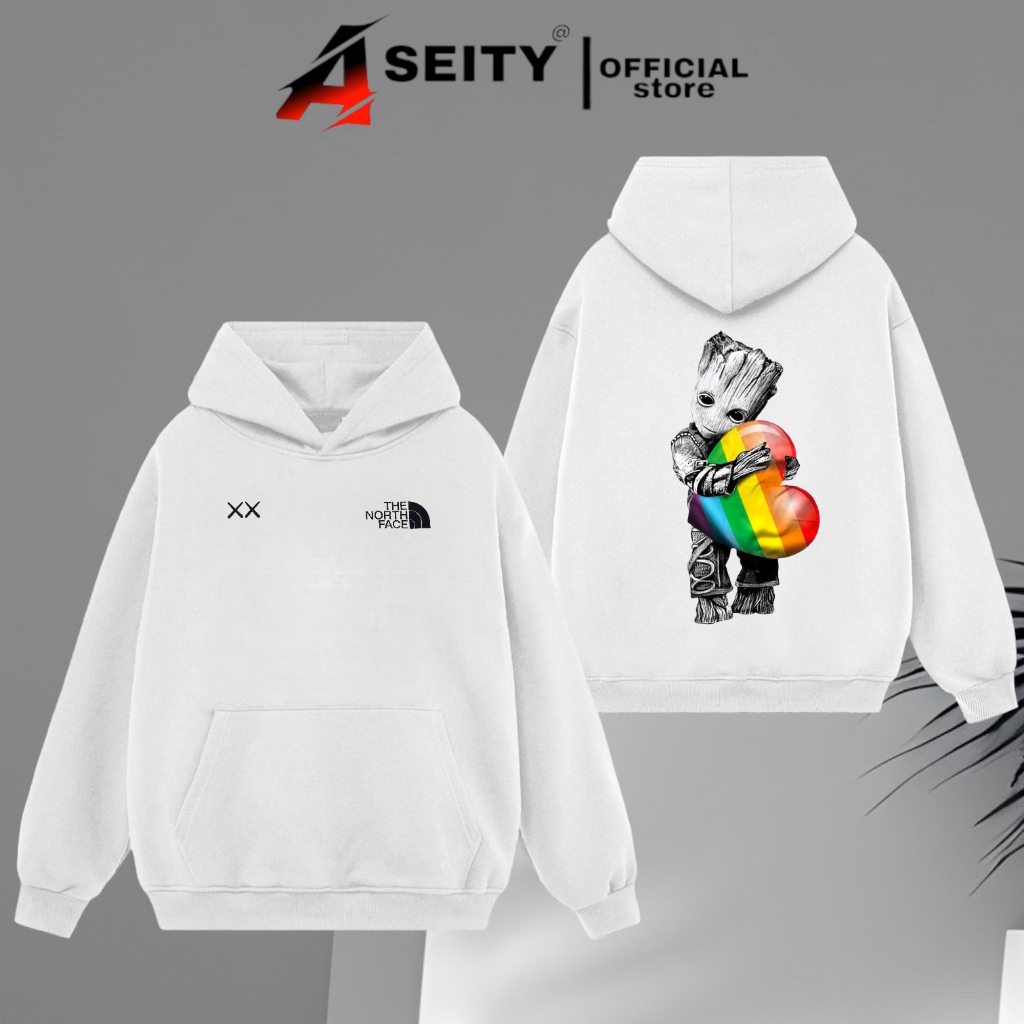 Áo hoodie 2023 unisex dành cho nam nữ ,chất liệu cotton cao cấp định lượng 450gsm ,hoodie ôm tim đỏ