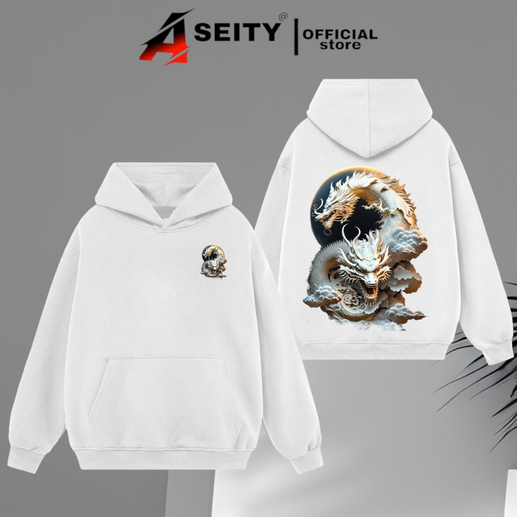 Áo hoodie 2023 local brand Aseity unisex dành cho cả nam và nữ.định lượng 450gsm.rồng