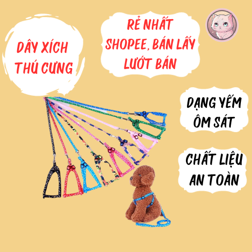 DÂY XÍCH YẾM NGỰC CHÓ MÈO