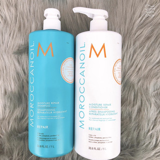 Dầu gội xả dưỡng ẩm moroccanoil hydration 1000ml chính hãng - phục hồi hư tổn tóc