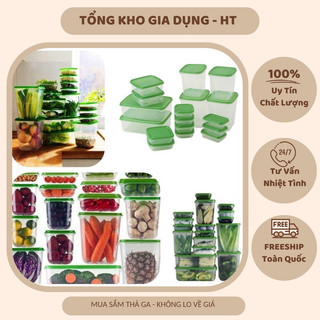 Hộp nhựa đựng thực phẩm - set hộp 17 chi tiết cao cấp tiện lợi