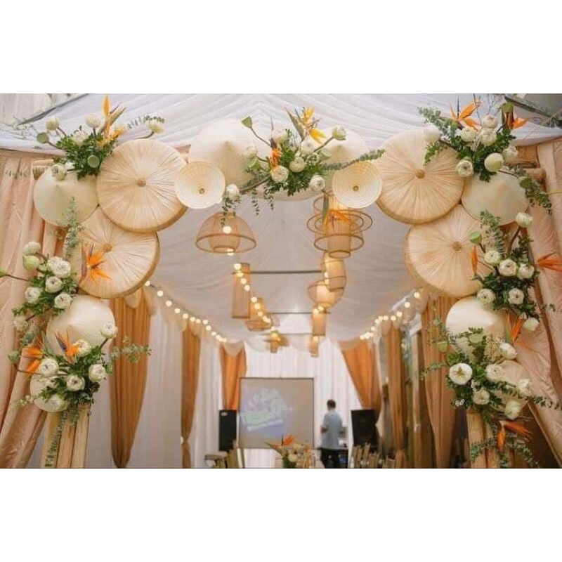 Nón quai thao, nón trang trí Mây tre đan Thủy Khanh