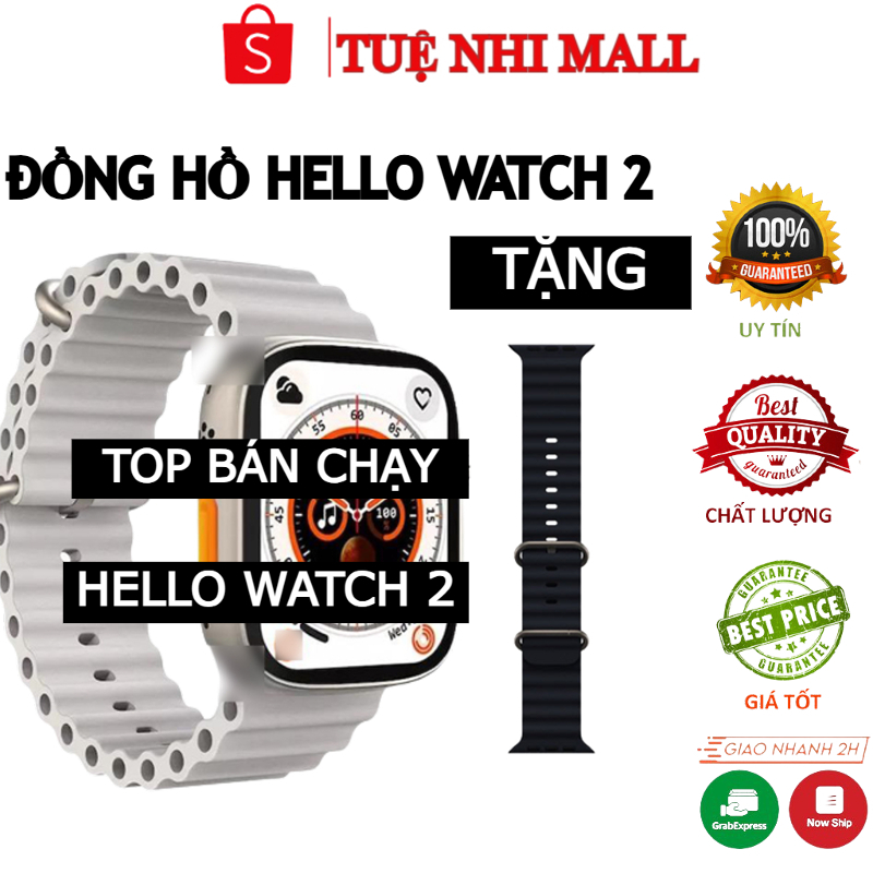 Đồng Hồ Thông Minh Hello Watch 2 - Màn 2.02inch Oled, Bộ Nhớ 1Gb, Nghe Nhạc Độc Lập, Viền Titan, Pin 5 Ngày, Full TB