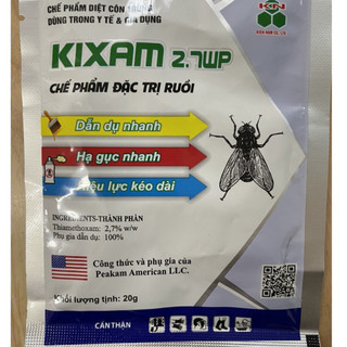 Chế phẩm đặc trị ruồi KIXAM 2.7WP: Bả diệt ruồi, thuốc diệt ruồi, thuốc dẫn dụ ruồi dùng trong y tế và gia dụng