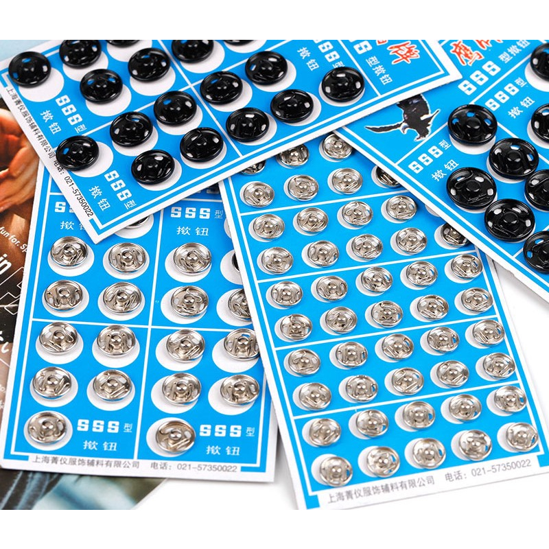 Bộ vỉ 50 nút bóp, khuy bấm 10mm bằng kim loại Golden Eagle