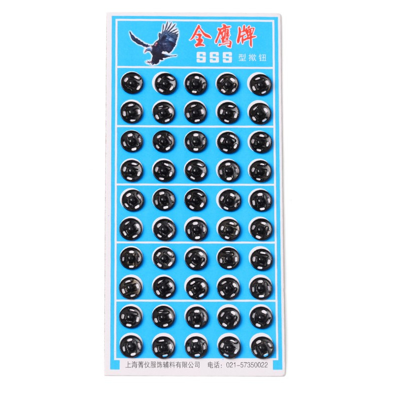 Bộ vỉ 50 nút bóp, khuy bấm 10mm bằng kim loại Golden Eagle