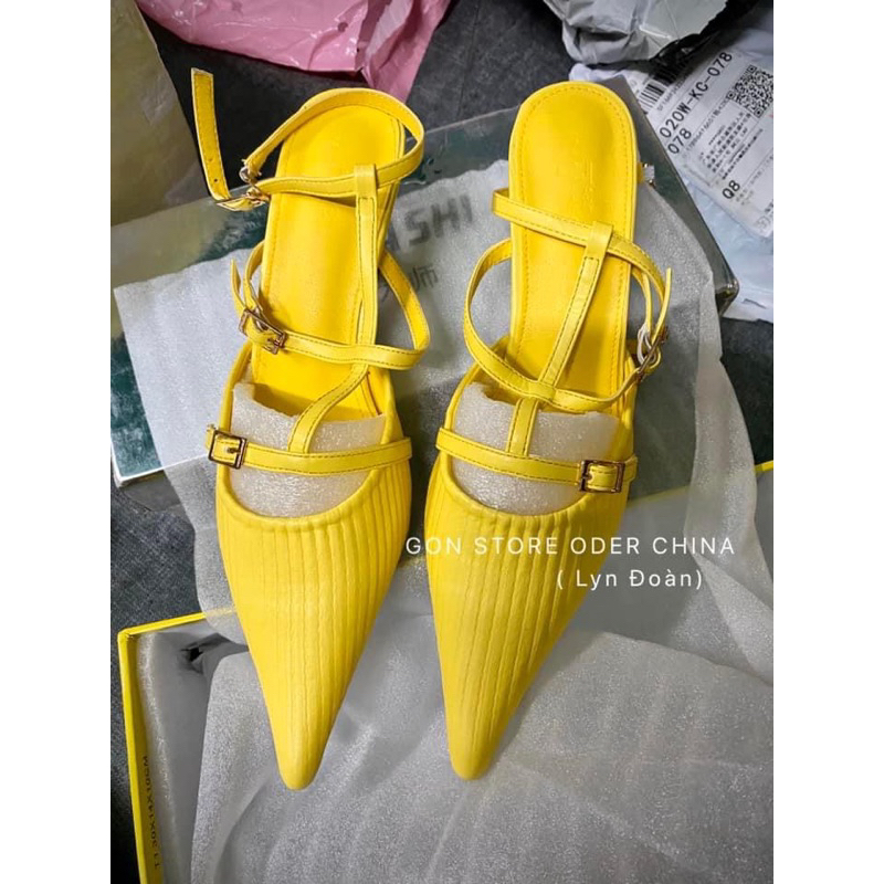 Giày mũi nhọn gót 3phan QC loại 1