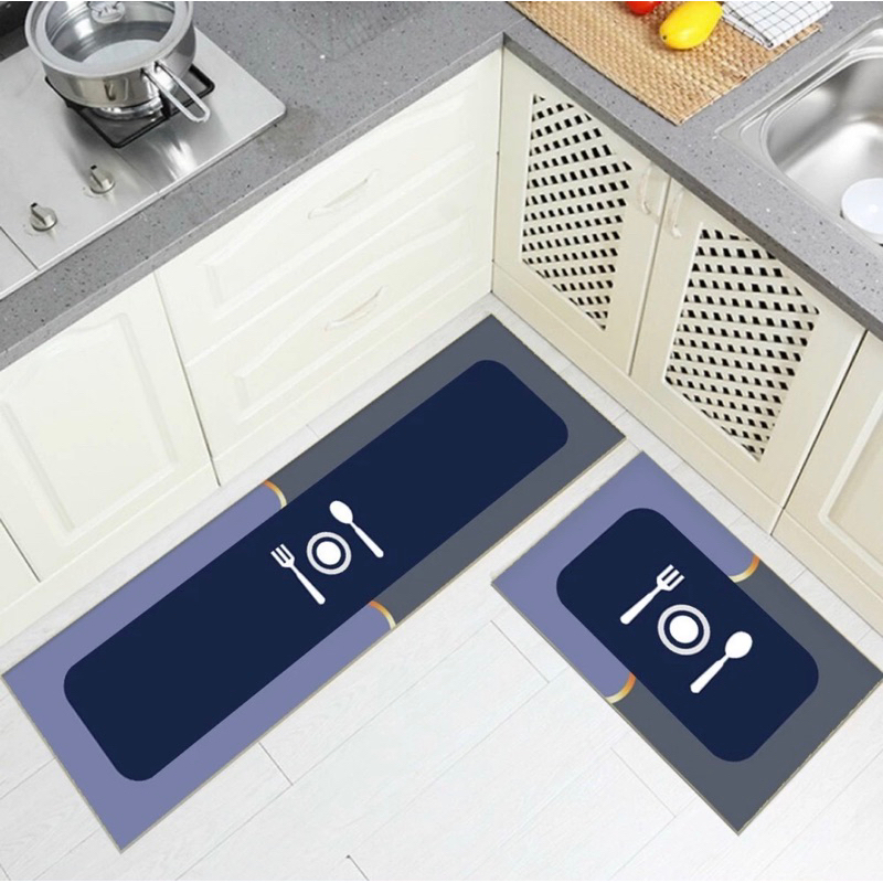 SET 2 THẢM BẾP SILICON 3D THẤM HÚT CHỐNG TRƠN TRƯỢT - SIÊU THẤM - SIÊU MỀM