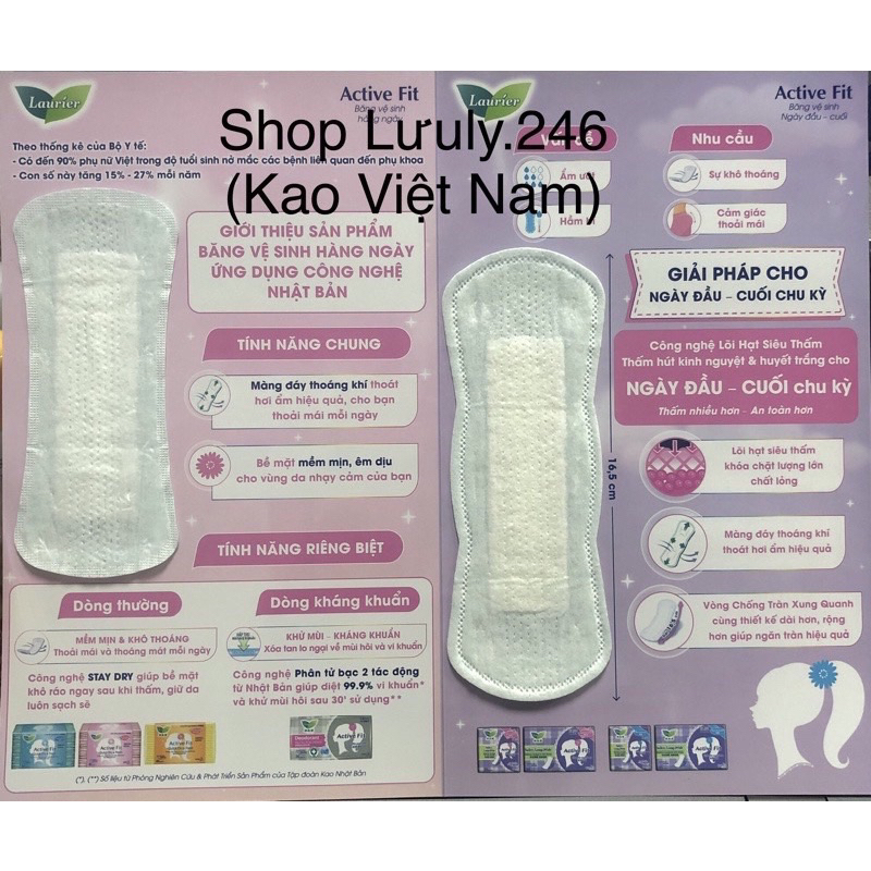 Băng vệ sinh hàng ngày Laurier 20/40 miếng