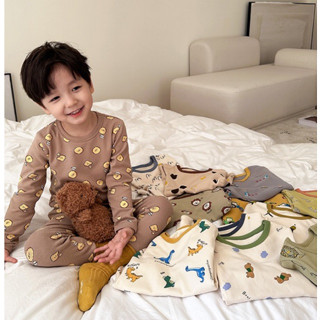 [AMBB] Bộ Quần Áo Ngủ Dài Tay Thu Đông Ambbkids Kích Thước [80-150] Mới Nhất Cho Bé Trai Bé Gái