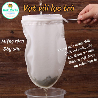 Vợt vải cán inox dùng lọc trà thái - cà phê vợt