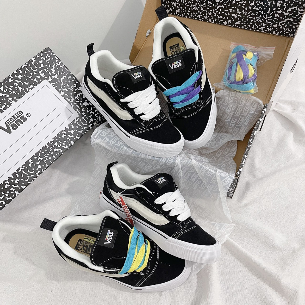 Giày _Vans Vault UA Knu-Skool VR3 LX Imran Potato Black White Hàng Chuẩn Trung Full Box + Bill
