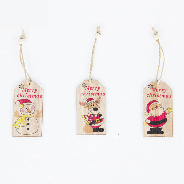 Set 3 Tag Gỗ GT26 Treo Cây Thông Phụ Kiện Decor Trang Trí Noel Giáng Sinh