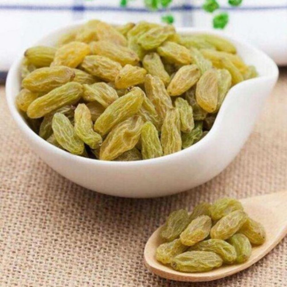 500G nho xanh sấy khô không đường, nho khô xanh ninh thuận hàng loại 1 sấy khô tự nhiên -NXK