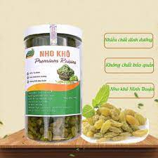 500G nho xanh sấy khô không đường, nho khô xanh ninh thuận hàng loại 1 sấy khô tự nhiên -NXK
