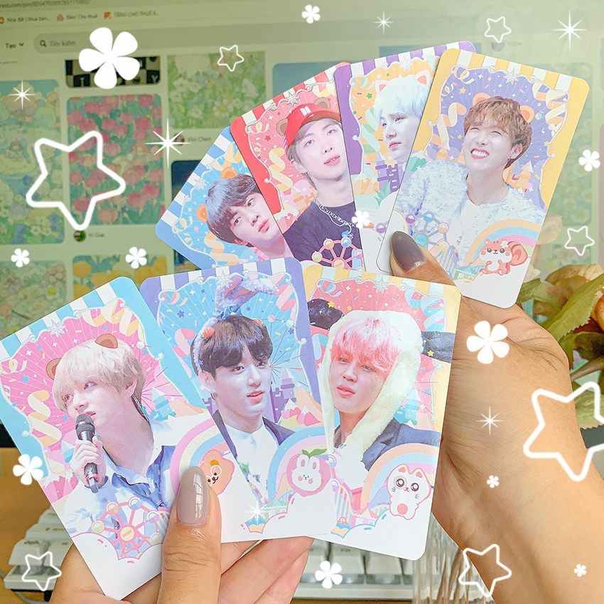 PHOTOCARD UNOFF BTS cán bóng cute